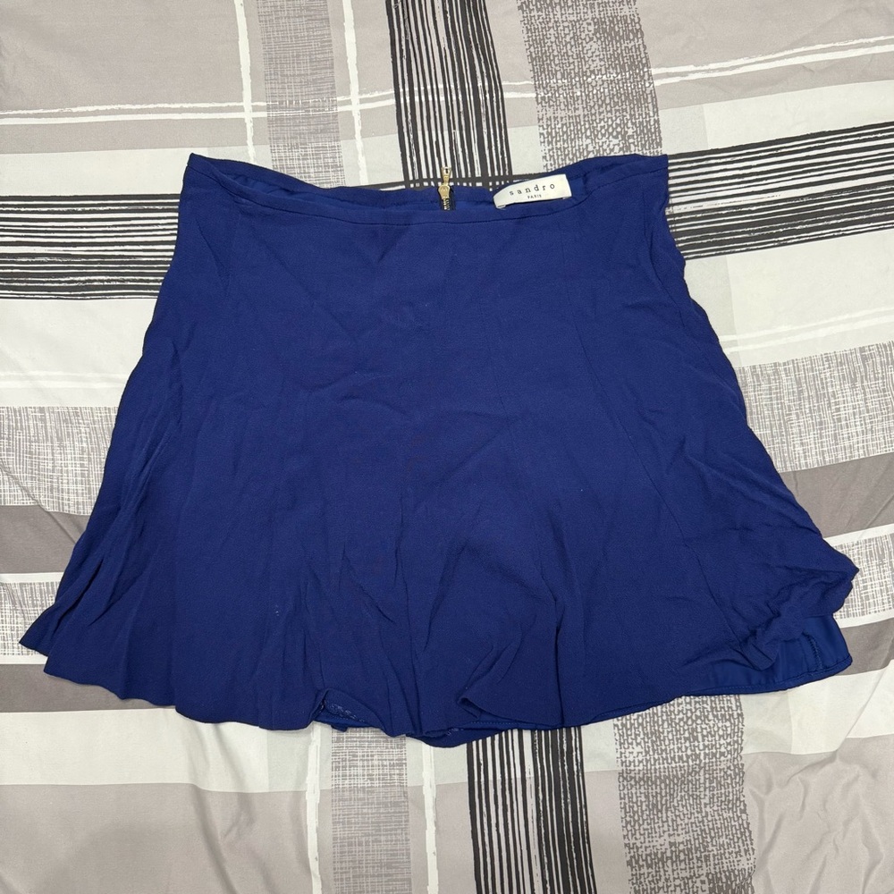 Sandro Royal Blue Skater Skirt